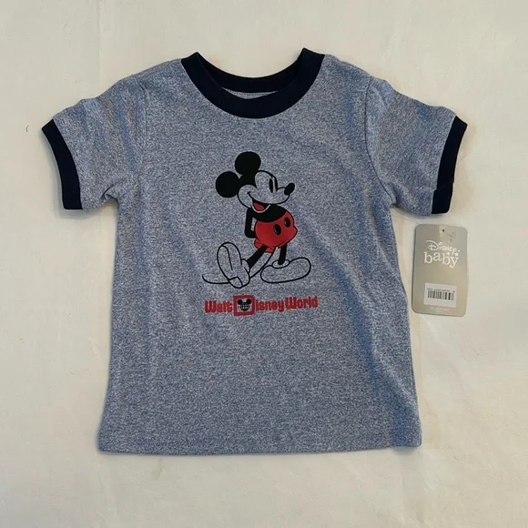 NWT Mickey Mouse Classic Ringer T-Shirt - Picture 1 of 5